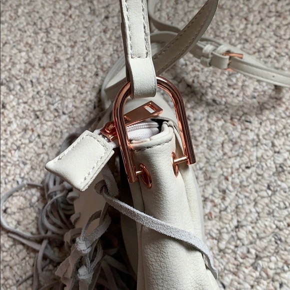 Free People leather fringe grey crossbody bag - Picture 8 of 8